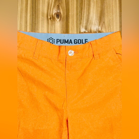 PUMA Boys Golf Shorts Size Small 7/8 in Orange - Picture 8 of 8